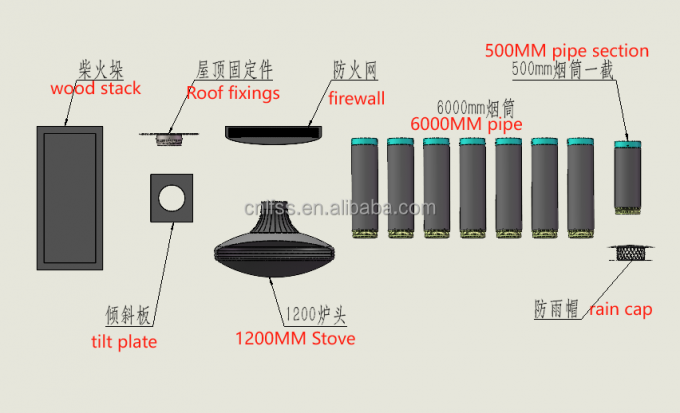 Caminera suspendida de leña interior de acero pintura negra a medida decorativa 7