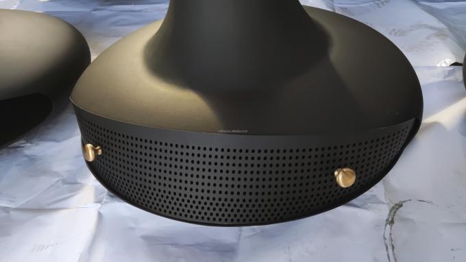 Muebles para chimenea giratoria de lujo de vidrio de lujo Muebles redondos de acero negro de alta calidad 6