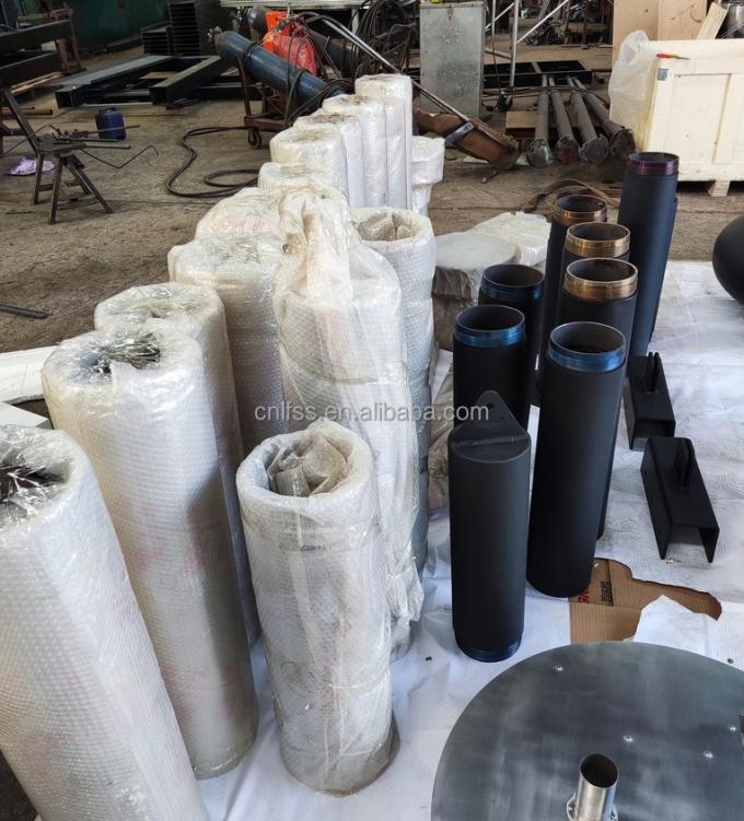 Muebles para chimenea giratoria de lujo de vidrio de lujo Muebles redondos de acero negro de alta calidad 7