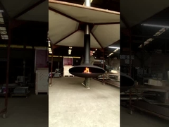 Los calentadores interiores suspendieron la chimenea de madera de la chimenea de Buning y de la ejecución del techo