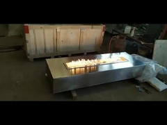 304 rectangulares al aire libre multifuncionales fuego de acero inoxidable Pit Table For Backyard