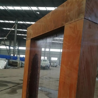 Garden Landscaping Rain Shower Fountain Corten Steel Rain Curtain Water Fountain