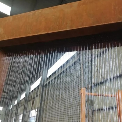 Garden Landscaping Rain Shower Fountain Corten Steel Rain Curtain Water Fountain