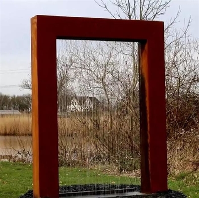 Garden Landscaping Rain Shower Fountain Corten Steel Rain Curtain Water Fountain