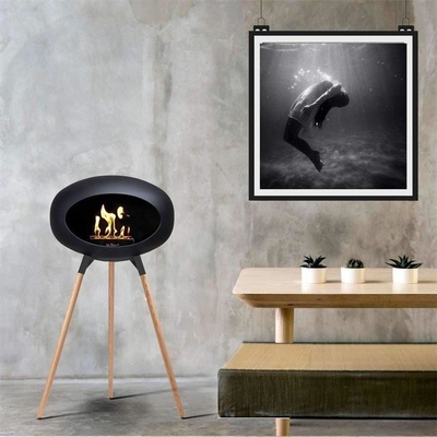 Freestanding Indoor Heater Carbon Steel Smoke Free Ethanol Stove Fireplace