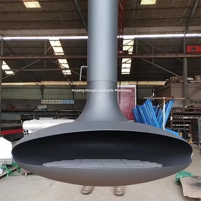 1200mm Hotel And Indoor Roof Ceiling Suspended Hanging Wood Fireplace