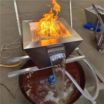 Outdoor Smokeless Remote Ignition Stainless Steel Gas Fire Water Pool Fountain