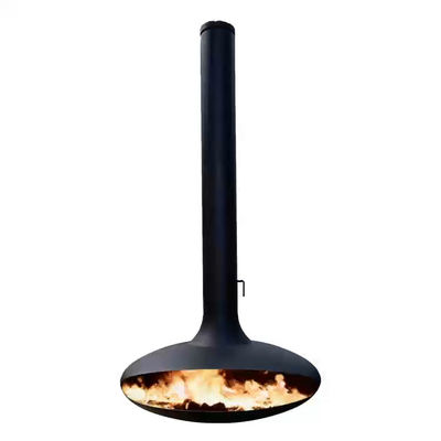 Freestanding wood burning fireplace indoor steel stove heating decorative round opening fireplace