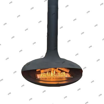 indoor hanging fireplace carbon steel suspended stove wood burning stove for hotels