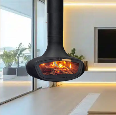 Caminos interiores estufa de madera chimeneas decorativas de madera chimenea suspendida