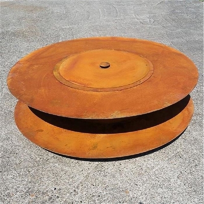 Multifunctional Zero Fire Pit Corten Steel Firewood Storage Wood Holder Table